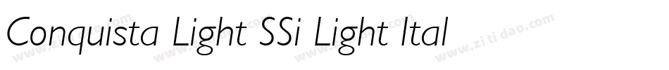 Conquista Light SSi Light Italic字体转换